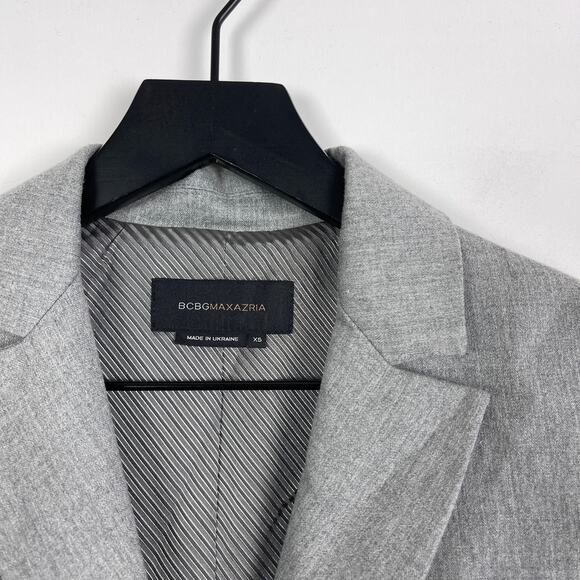 BCBGMaxAzria Womens XS Polyester Stretch Classic Blazer Jacket Gray - Picture 3 of 9